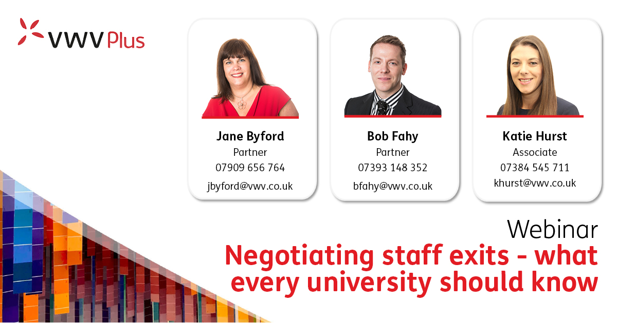 Negotiating staff exits - what every university should know